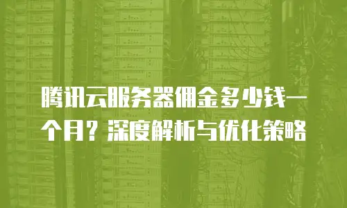 腾讯云服务器佣金多少钱一个月？深度解析与优化策略