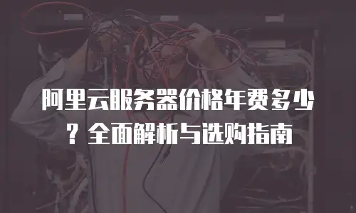 阿里云服务器价格年费多少？全面解析与选购指南