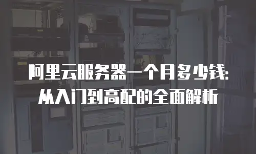 阿里云服务器一个月多少钱：从入门到高配的全面解析