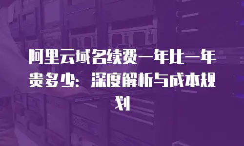 阿里云域名续费一年比一年贵多少：深度解析与成本规划