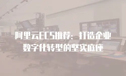 阿里云ECS推荐：打造企业数字化转型的坚实底座