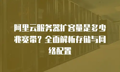 阿里云服务器扩容量是多少兆宽带？全面解析存储与网络配置
