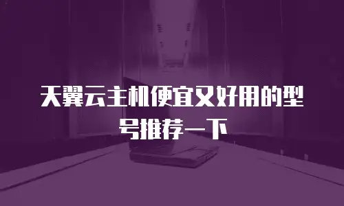 天翼云主机便宜又好用的型号推荐一下