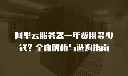 阿里云服务器一年费用多少钱？全面解析与选购指南
