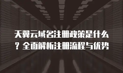 天翼云域名注册政策是什么？全面解析注册流程与优势