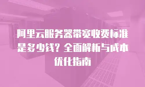 阿里云服务器带宽收费标准是多少钱？全面解析与成本优化指南