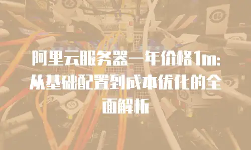 阿里云服务器一年价格1m：从基础配置到成本优化的全面解析