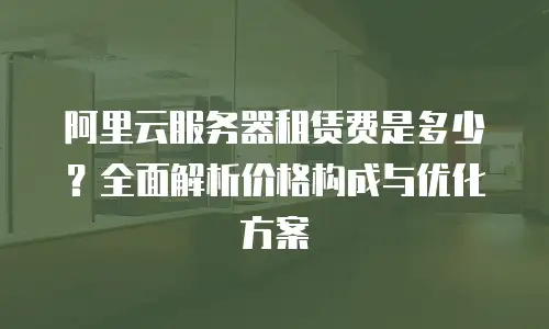 阿里云服务器租赁费是多少？全面解析价格构成与优化方案