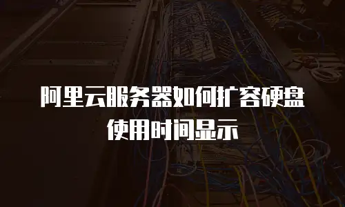 阿里云服务器如何扩容硬盘使用时间显示