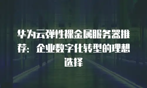 华为云弹性裸金属服务器推荐：企业数字化转型的理想选择