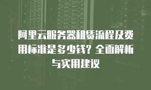 阿里云服务器租赁流程及费用标准是多少钱？全面解析与实用建议