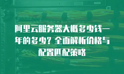 阿里云服务器大概多少钱一年的多少？全面解析价格与配置匹配策略