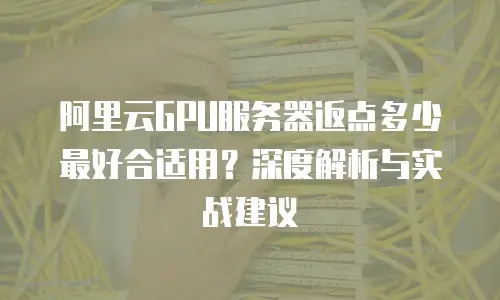 阿里云GPU服务器返点多少最好合适用？深度解析与实战建议