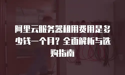 阿里云服务器租用费用是多少钱一个月？全面解析与选购指南