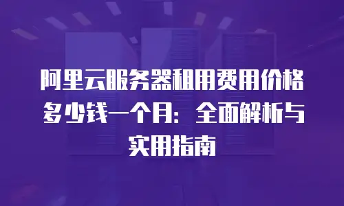 阿里云服务器租用费用价格多少钱一个月：全面解析与实用指南