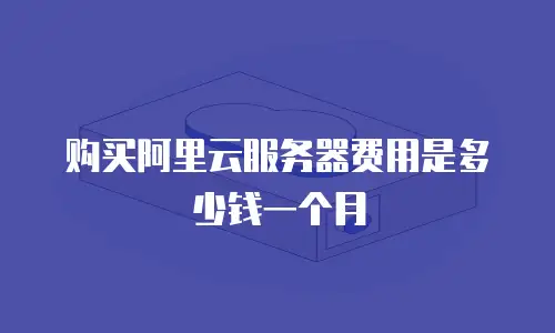 购买阿里云服务器费用是多少钱一个月