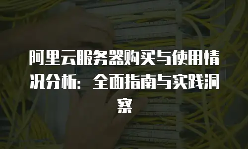 阿里云服务器购买与使用情况分析：全面指南与实践洞察