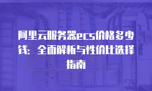 阿里云服务器ecs价格多少钱：全面解析与性价比选择指南