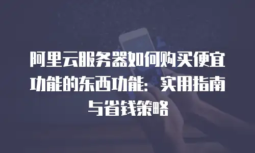 阿里云服务器如何购买便宜功能的东西功能：实用指南与省钱策略
