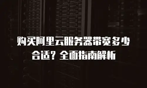 购买阿里云服务器带宽多少合适？全面指南解析