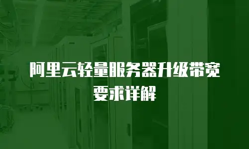 阿里云轻量服务器升级带宽要求详解