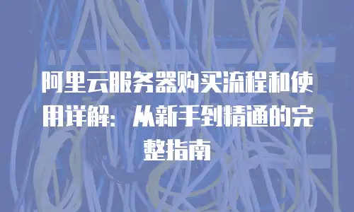 阿里云服务器购买流程和使用详解：从新手到精通的完整指南