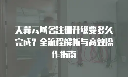 天翼云域名注册升级要多久完成？全流程解析与高效操作指南
