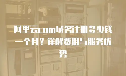 阿里云com域名注册多少钱一个月？详解费用与服务优势
