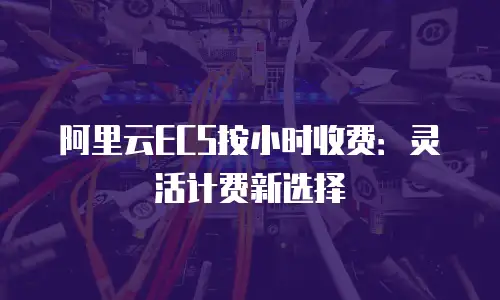 阿里云ECS按小时收费：灵活计费新选择
