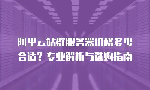阿里云站群服务器价格多少合适？专业解析与选购指南
