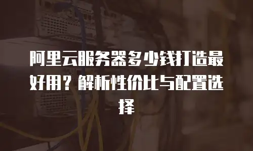 阿里云服务器多少钱打造最好用？解析性价比与配置选择