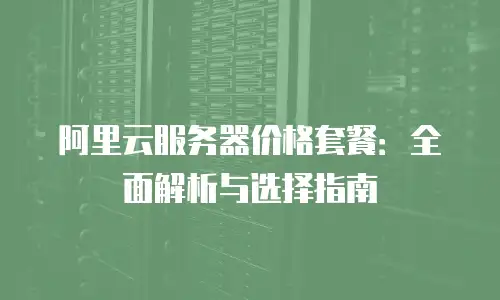 阿里云服务器价格套餐：全面解析与选择指南