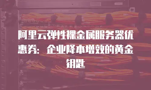 阿里云弹性裸金属服务器优惠券：企业降本增效的黄金钥匙