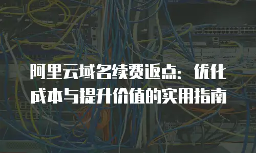 阿里云域名续费返点：优化成本与提升价值的实用指南
