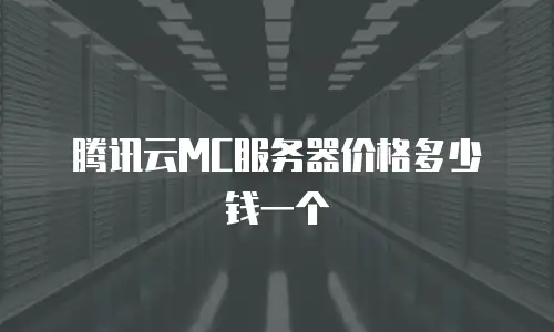 腾讯云MC服务器价格多少钱一个