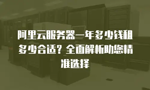 阿里云服务器一年多少钱租多少合适？全面解析助您精准选择