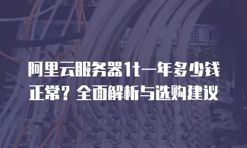 阿里云服务器1t一年多少钱正常？全面解析与选购建议