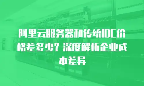阿里云服务器和传统IDC价格差多少？深度解析企业成本差异