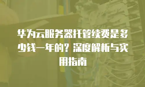 华为云服务器托管续费是多少钱一年的？深度解析与实用指南