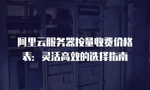阿里云服务器按量收费价格表：灵活高效的选择指南