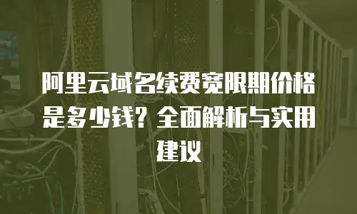 阿里云域名续费宽限期价格是多少钱？全面解析与实用建议