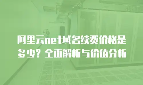 阿里云net域名续费价格是多少？全面解析与价值分析