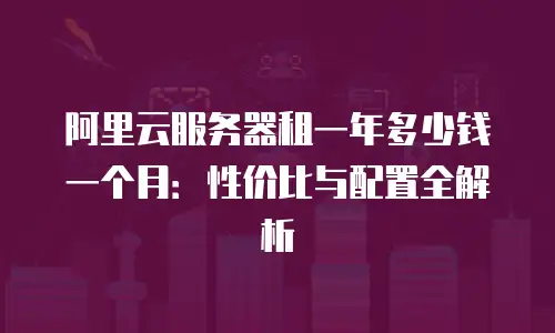 阿里云服务器租一年多少钱一个月：性价比与配置全解析