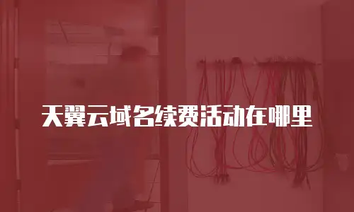 天翼云域名续费活动在哪里