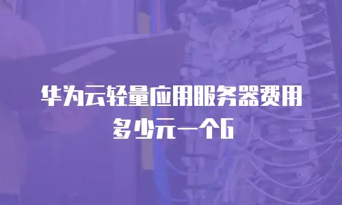 华为云轻量应用服务器费用多少元一个G