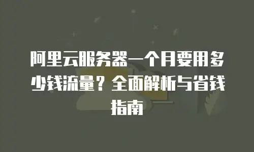 阿里云服务器一个月要用多少钱流量？全面解析与省钱指南