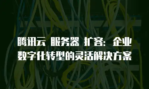 腾讯云 服务器 扩容：企业数字化转型的灵活解决方案