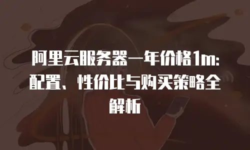 阿里云服务器一年价格1m：配置、性价比与购买策略全解析