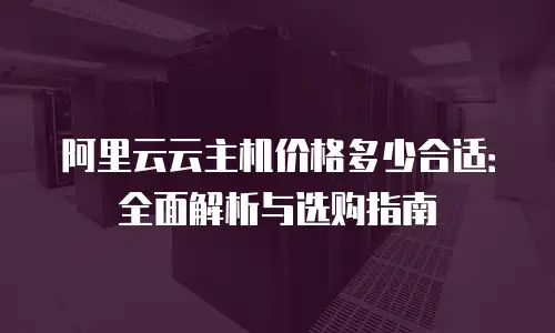 阿里云云主机价格多少合适：全面解析与选购指南