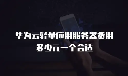 华为云轻量应用服务器费用多少元一个合适